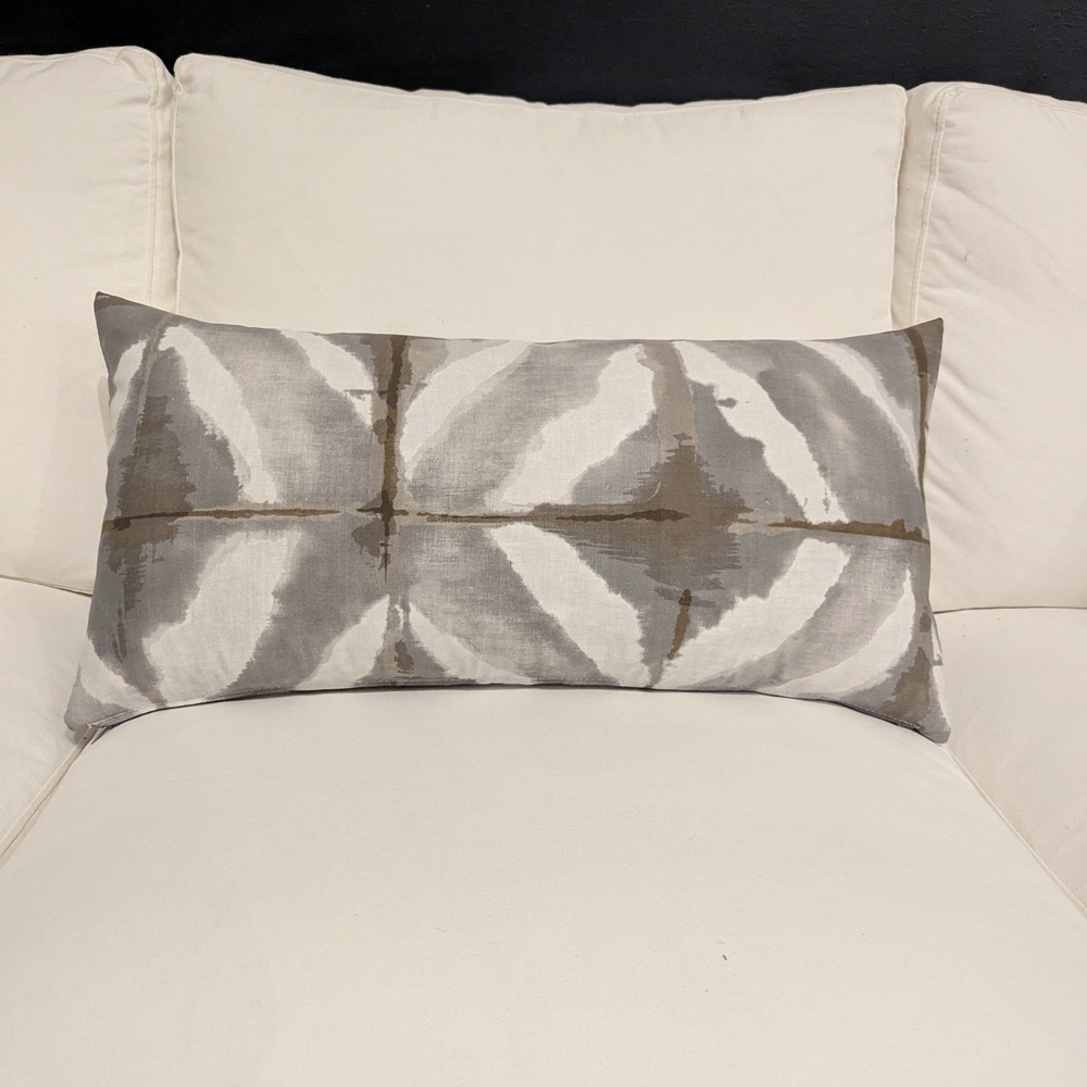Abstract Gray and Brown Throw Pillow